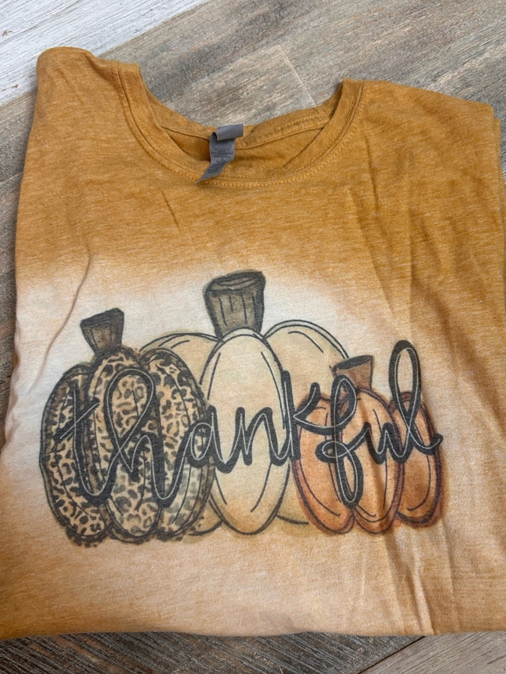 Next Level Apparel Mustard Yellow Pumpkin Graphic Tee